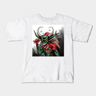 magnificent krampus the santa claus of the death Kids T-Shirt